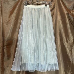 Apricot Pearled Skirt A-Line Tulle